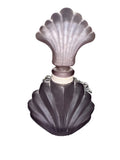 Silvestri Frosted Amethyst Glass Perfume Bottle Art Deco Style Stopper Tassle