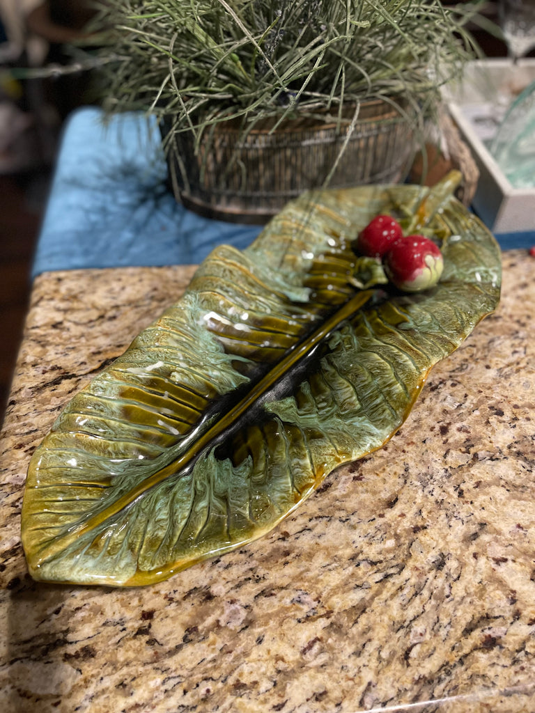 Wade California Mid-Century Ceramic Banana Leaf Tray