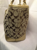 Coach Signature Khaki Gold Bleeker Tote 12369