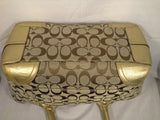 Coach Signature Khaki Gold Bleeker Tote 12369