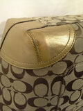 Coach Signature Khaki Gold Bleeker Tote 12369