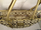 Coach Signature Khaki Gold Bleeker Tote 12369