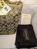 Coach Signature Khaki Gold Bleeker Tote 12369