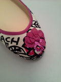 Coach Adessa Poppy Pink and White Ballet slippers