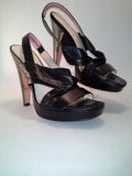 Coach Astor A0329 Black Soft Leather Sandals