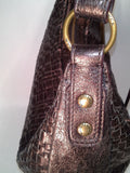 Elliott Lucca Art of the Weave Bronze Leather Hobo Bag