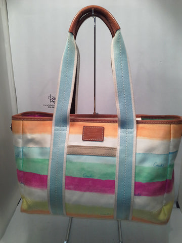 Coach Hamptons Stripe 10067 Tote