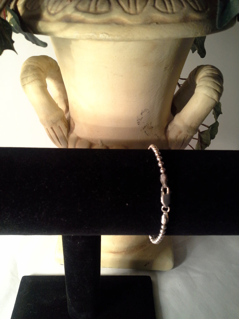 Sterling Silver 7in Bead Ball Bracelet 5mm