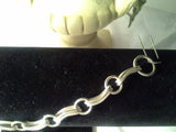 Men's Sterling Silver Elongated Circle Interlocking Chainmaille Bracelet