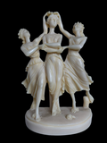 The Three Graces Greek Mythology Hand Carved In Greece Alabaster Sculpture