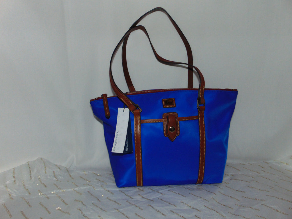 Dooney & Bourke Wayfarer Collection French Blue Zip Top Tote Bag