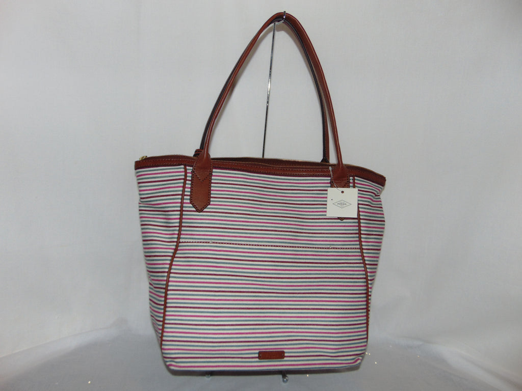 Fossil Fiona Colorful Stripes Tote Bag