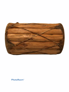 African Hand Carved Wood Drum