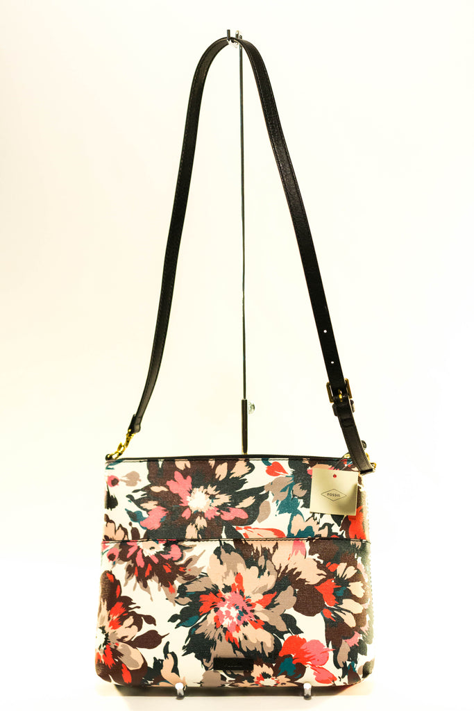 Fossil Fiona Large Crossbody Pink Floral handbag