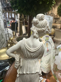 Pair of Neoclassical Style Alabaster Powder Sculptures