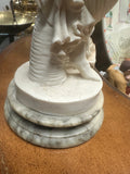 Pair of Neoclassical Style Alabaster Powder Sculptures