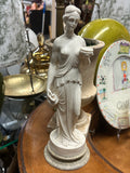 Pair of Neoclassical Style Alabaster Powder Sculptures