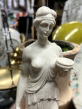 Pair of Neoclassical Style Alabaster Powder Sculptures