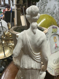 Pair of Neoclassical Style Alabaster Powder Sculptures