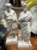 Pair of Ancient Greek Philosopher Statues: Solon & Sophocles