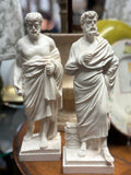 Pair of Ancient Greek Philosopher Statues: Solon & Sophocles