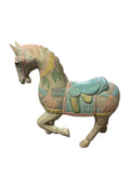 MCM Solid Wood Hand Painted French Provincial Carousel Horse