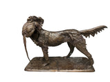 Bronze Irish Setter Bird Dog Hunting Sculpture