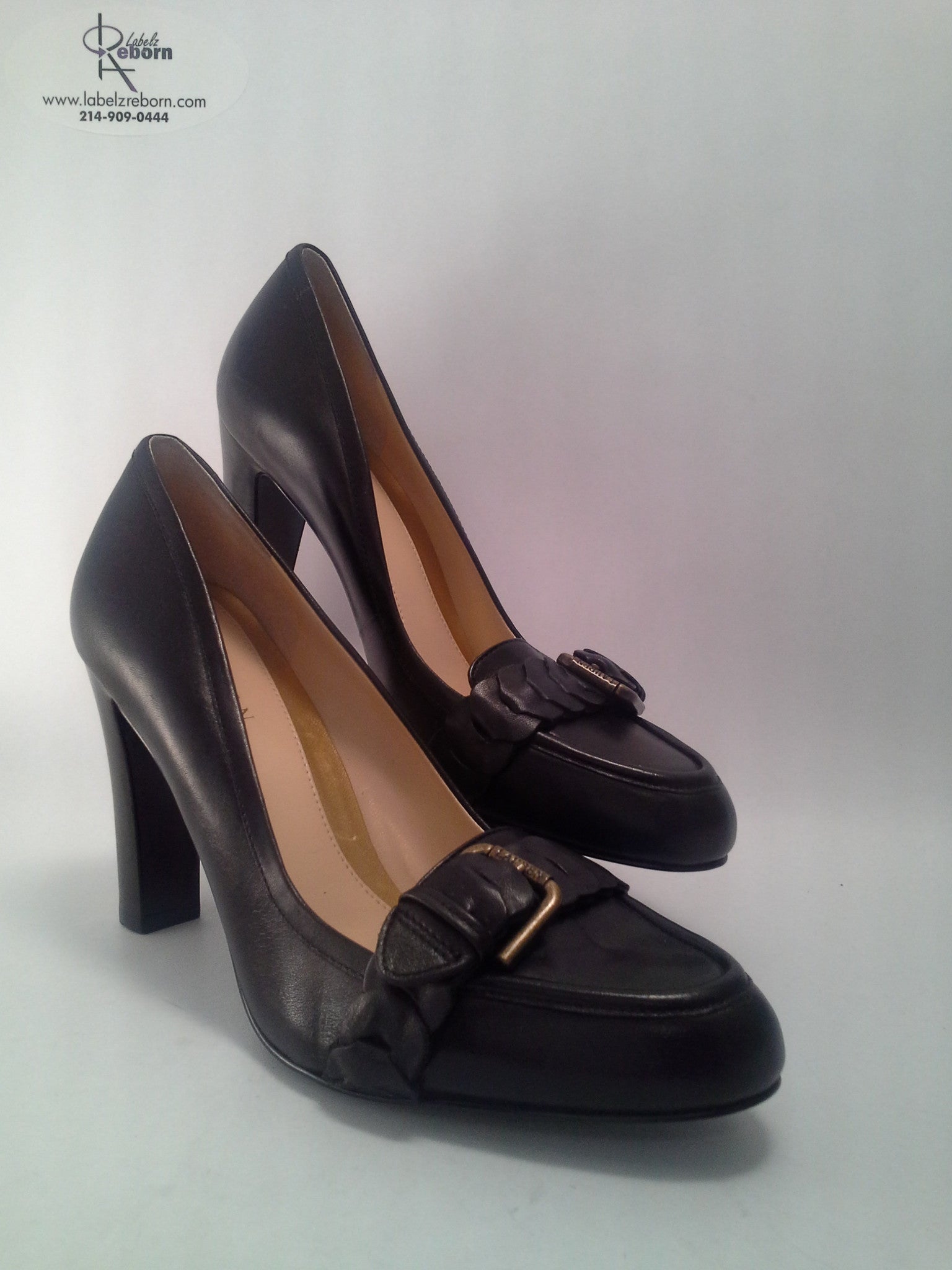 Ralph lauren leather pumps on sale