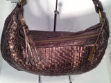 Elliott Lucca Art of the Weave Bronze Leather Hobo Bag