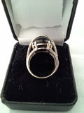 Sterling Silver 925 Black Onyx Raised Dome Ring