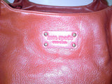 Kate Spade Berkshire Road Stevie Red Pebble Leather Satchel