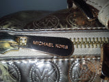 Michael Kors Large Grayson Pale Mirror Metallic Satchel