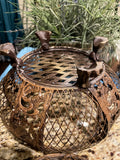 Vintage Metal Footed Basket