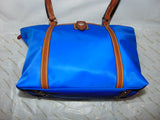 Dooney & Bourke Wayfarer Collection French Blue Zip Top Tote Bag