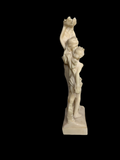 Apollo & Daphne Nude Greek Mythology Hand Carved In Greece Alabaster Sculpture