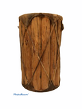 African Hand Carved Wood Drum